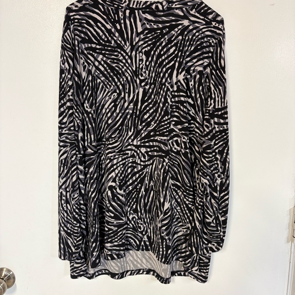 Susan Graver Liquid Knit Tunic Top Keyhole Women’s